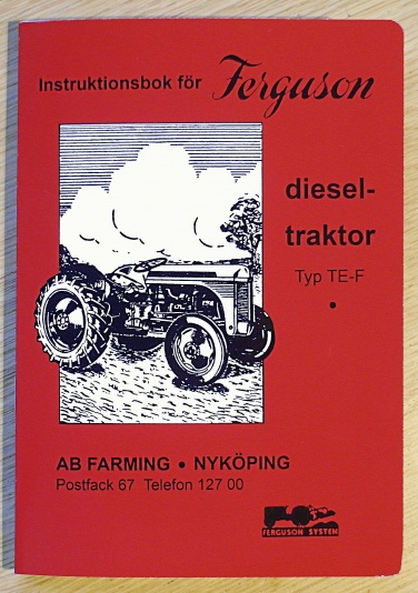 Instruktionsbok Ferguson Grålle TE-F Diesel