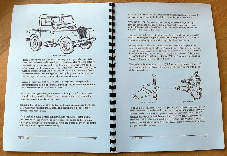 Instruktionsbok Land Rover 1948-1951