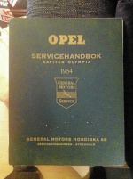 Servicehandbok Opel Kapitän/Olympia 1954