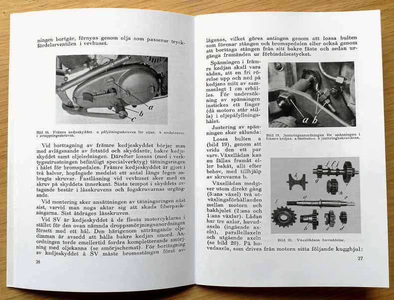 Instruktionsbok Monark Albin M/42 TV & SV