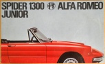 Broschyr Alfa-Romeo Spider 1300 Junior 1969?